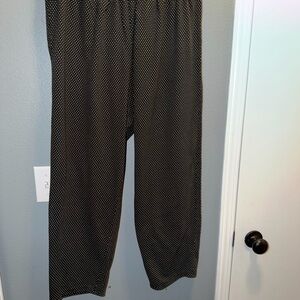 Liz Claiborne Black Pants with White Dots